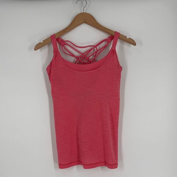 Lululemon Sunset Salutation Tank in Heathered Pink Lemonade / Pink Lemonade | 6 - Picture 3 of 8